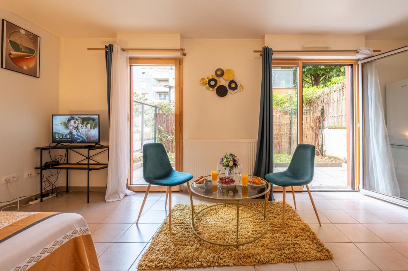 Superbe Appartement 1Min Metro7 Rez-De-Chaussee Aubervilliers Esterno foto