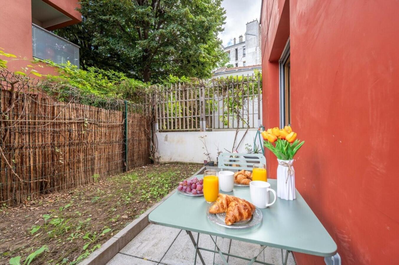 Superbe Appartement 1Min Metro7 Rez-De-Chaussee Aubervilliers Esterno foto